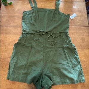Green Sleeveless Romper